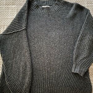 American Eagle Outfitters Charcoal Crewneck Sweater